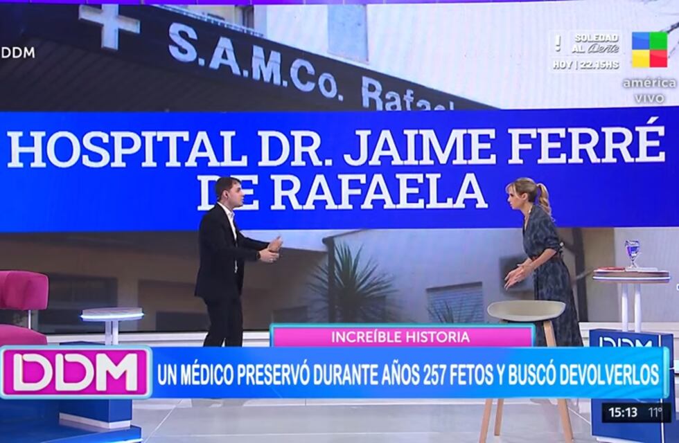 El caso de los 257 fetos guardados en el Hospital de Rafaela llegó a la televisión nacional