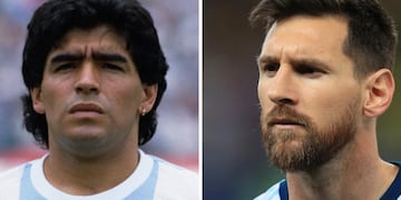 Lionel Messi, Diego Maradona y sus tobillos inflamados en pleno Mundial.