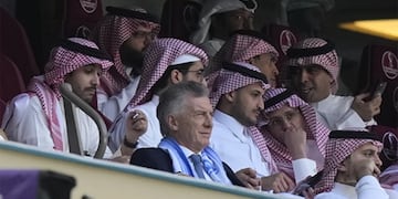 Mauricio Macri en el partido de Argentina ante Arabia Saudita (Aníbal Greco/LaNación).