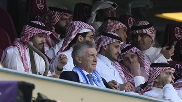 Mauricio Macri en el partido de Argentina ante Arabia Saudita (Aníbal Greco/LaNación).