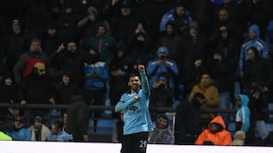 Franco Jara coronó con gol una jugada sensacional de Belgrano (Facundo Luque / La Voz).
