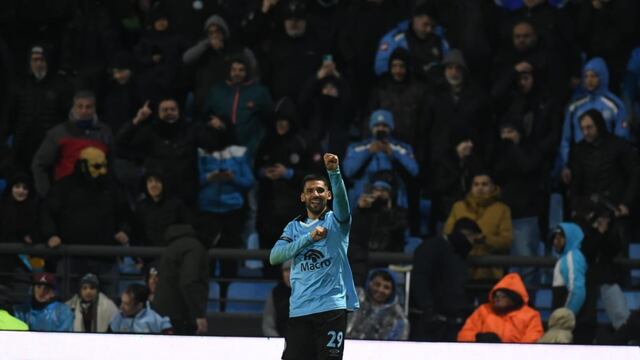Franco Jara coronó con gol una jugada sensacional de Belgrano (Facundo Luque / La Voz).