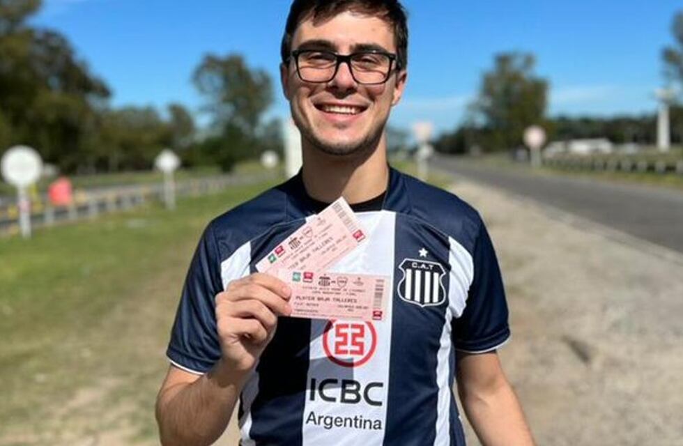 Pidió permiso en el trabajo y viajó desde Londres para alentar a Talleres en la final de Copa Argentina
