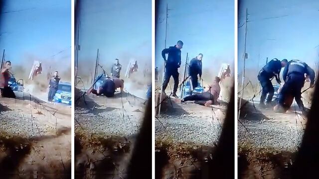 Secuencia maltrato policial (capturas de video)