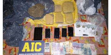 Material secuestrado en un megaoperativo antinarcótico en Ceres