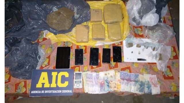 Material secuestrado en un megaoperativo antinarcótico en Ceres