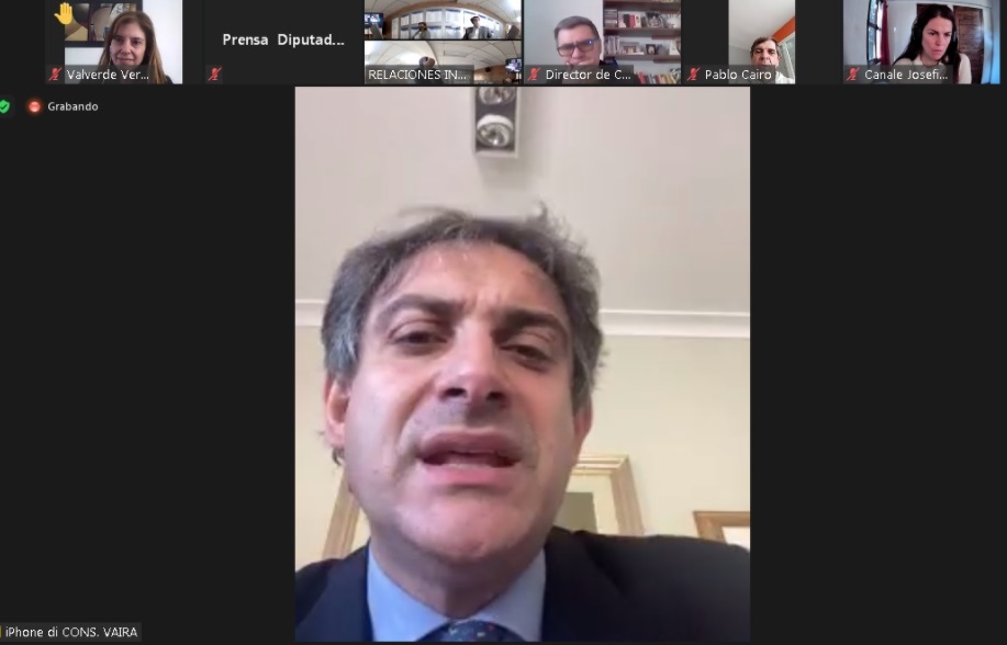 Cónsul de Italia en Mendoza, Piero Vaira intercambió ideas y proyectos con diputados de Mendoza.