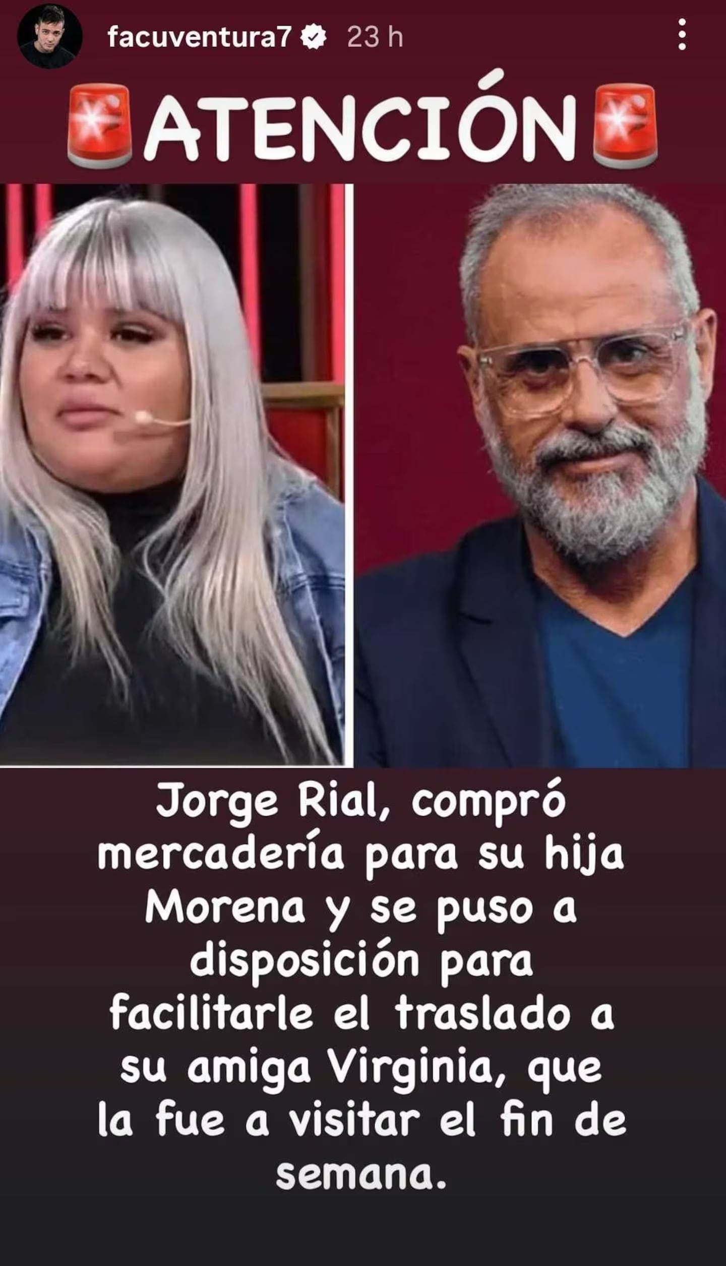 Revelaron cuáles fueron los regalos de Jorge Rial para su hija Morena mientras está en el penal