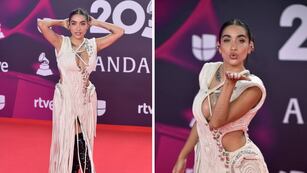 Diseño argentino y hecho a mano: María Becerra reveló detalles sobre el imponente vestido que lució en la alfombra roja