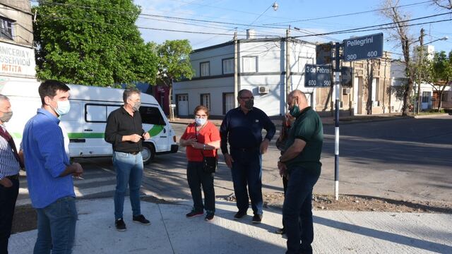 Recorrida por la obra de reparación de veredas