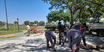 Siguen los trabajos en diferentes espacios públicos