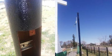 Un nuevo ataque vandálico en el monumento a los Veteranos y Caídos en la Guerra de Malvinas.