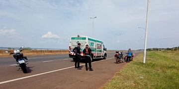 Despiste en el acceso Sur de Posadas dejó dos lesionados.