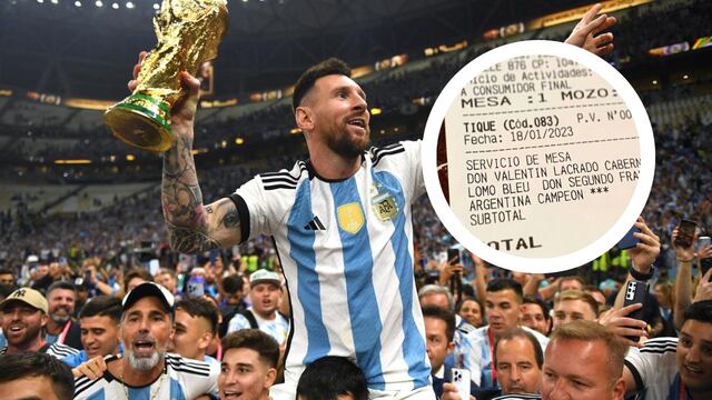 Fue a una parrilla y le cobraron 3 pesos por ser campeones del mundo.