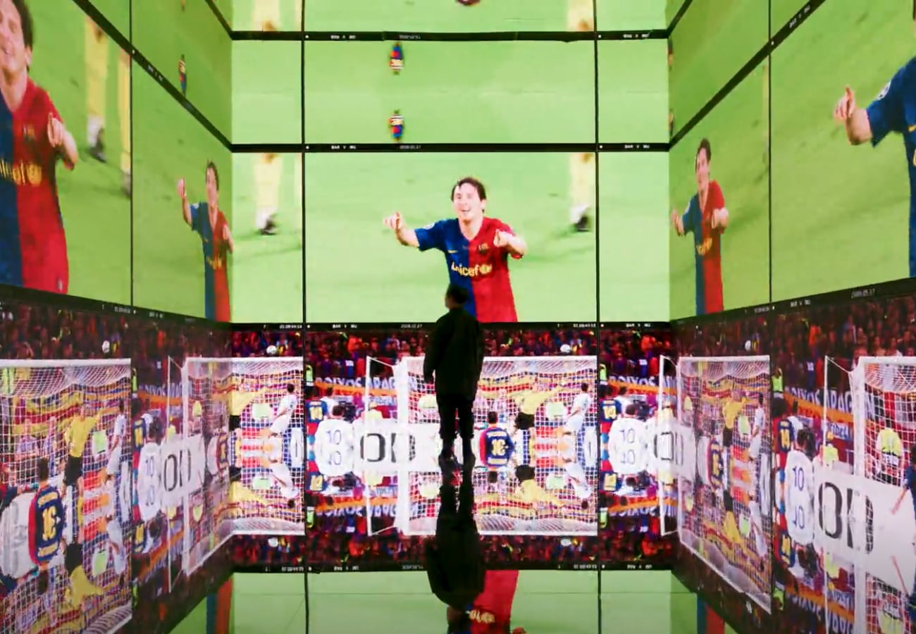 La obra inspirada en el mejor gol de Messi.