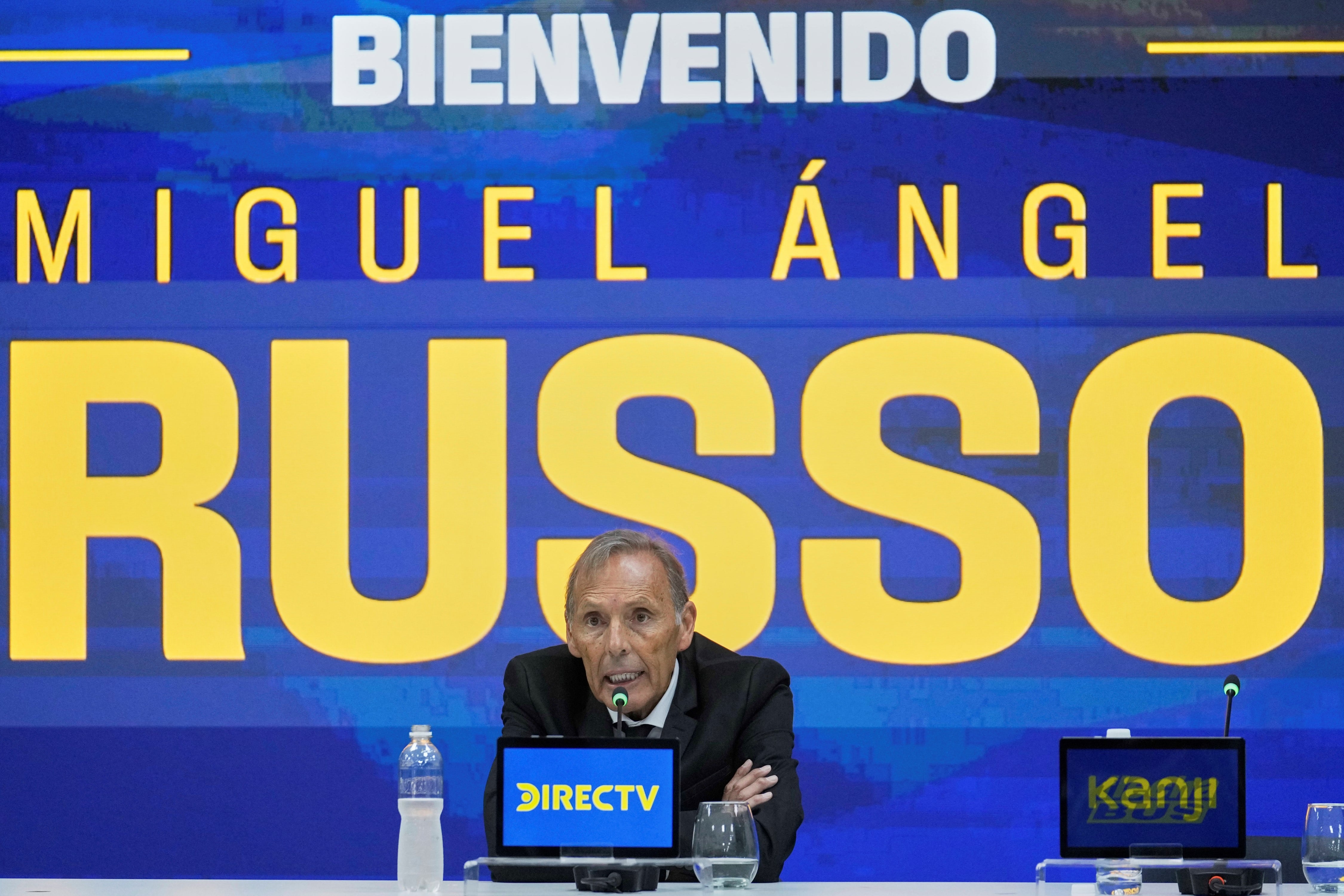 Miguel Ángel Russo, el día de su presentación en el tercer ciclo en Boca. (AP)