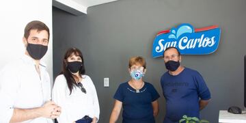 Leonardo Viotti y Alejandra Sagardoy siguen recorriendo diferentes empresas de la ciudad