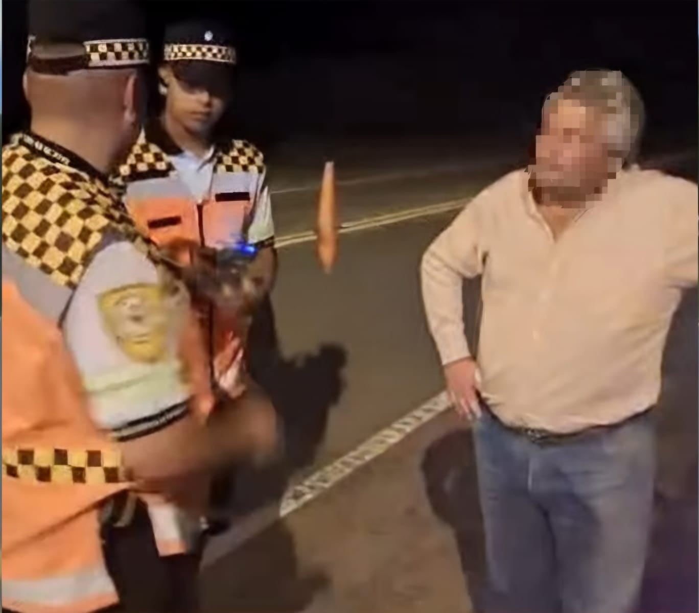 El conductor aprehendido en Mina Clavero.