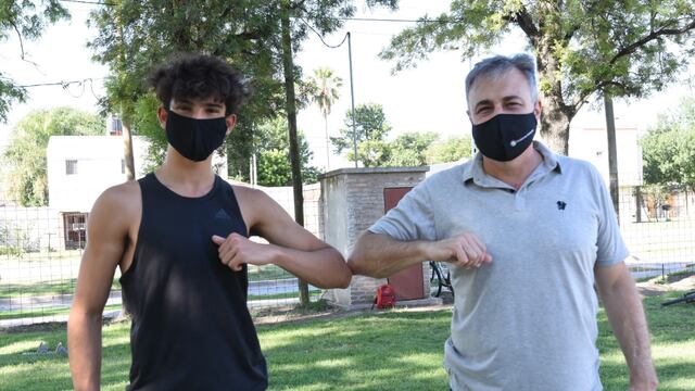 Luis Castellano se reunió con el atleta Tomás Mondino