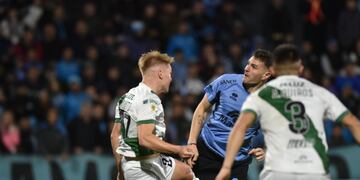 Con dos cabezazos, Pablo Vegetti le dio la victoria a Belgrano sobre Banfield por 3 a 1. Y es el máximo goleador de la Liga.
