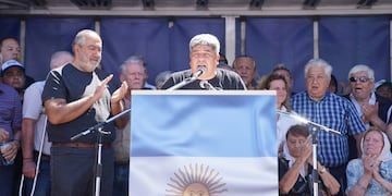 Pablo Moyano, uno de los oradores de la marcha de la CGT.