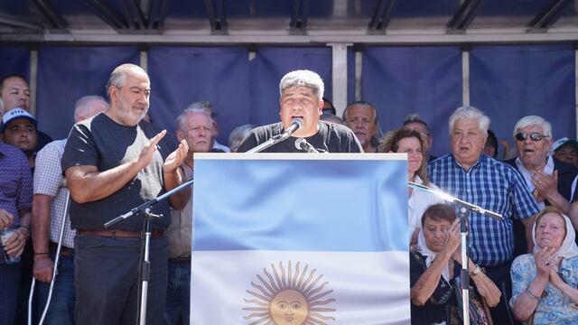 Pablo Moyano, uno de los oradores de la marcha de la CGT.