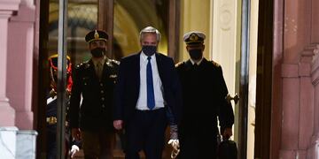 Alberto Fernández se retira de Casa Rosada. (Federico López Claro)