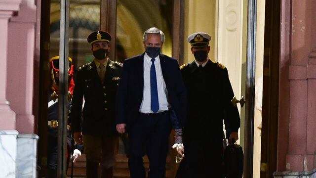 Alberto Fernández se retira de Casa Rosada. (Federico López Claro)