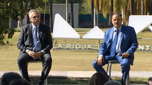 Tras su reelección, Ricardo Quintela recibió a Alberto Fernández en La Rioja.