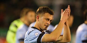 Santiago Longo, de Belgrano, uno de los jugadores que mejoró su cotización gracias a su gran temporada y la del equipo. (Prensa Belgrano).