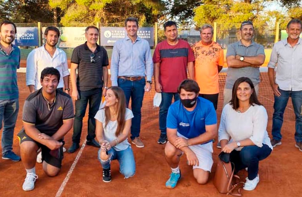 Agustín Calleri estuvo con el gobernador y con la Federación Pampeana de Tenis