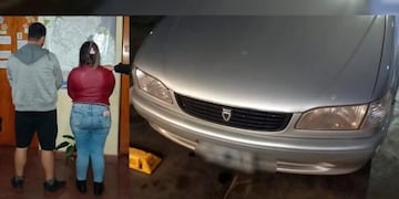 Cambiaron la patente de su vehículo paraguayo para cargar combustible en Posadas.