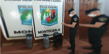 Un hombre detenido y varios elementos recuperados en Montecarlo.