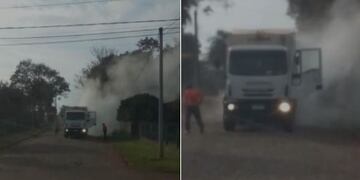 Tres recolectores de residuos fueron trasladados al hospital por intoxicación.