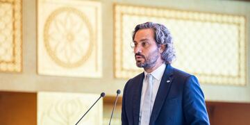 El canciller argentino brindó un discurso en un inglés muy trabado y recibió muchas críticas. Foto: La Voz.