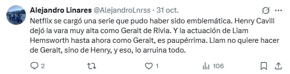 Fans cuestionan el cambio en The Witcher.