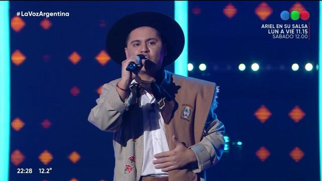 Germán Olivares, el juninense que debutó en el escenario de La Voz Argentina.