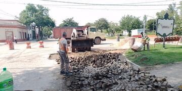 Sigue la obra del readoquinado en Rafaela
