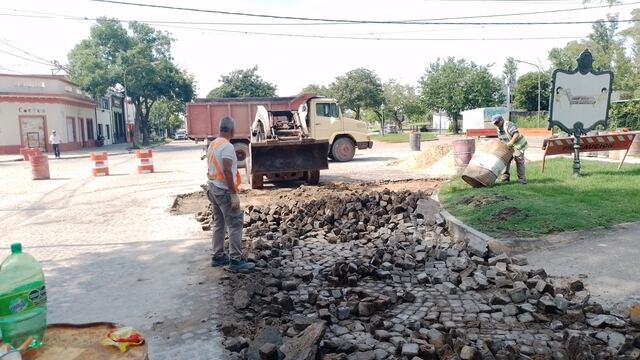 Sigue la obra del readoquinado en Rafaela