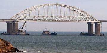 Así era el puente que conectaba Rusia con Crimea. / Foto: Gentileza