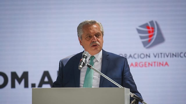 El presidente Alberto Fernández estuvo em Mendoza para participar del tradicional desayuno de la Coviar en su formato atípico, en pandemia.