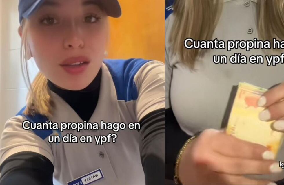 Una playera de YPF mostró en TikTok los miles de pesos que recibió de propina en un día