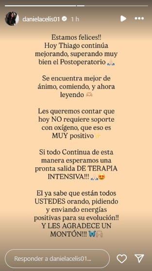 Daniela Celis reveló la gran noticia que recibió Thiago Medina y emocionó a todos: “Pronta salida”
