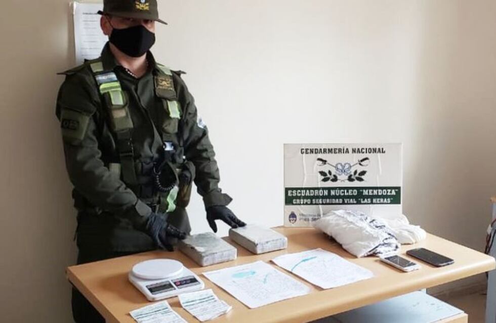 Intentaron llegar a Mendoza con 2 kilos de cocaína