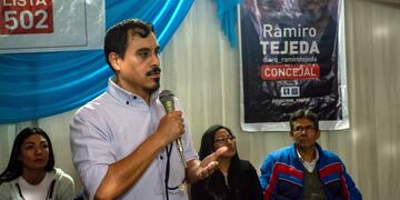 Omar Gutiérrez, candidato a diputado provincial, encabezó la reunión del frente Jujuy Crece con vecinos de Chijra.