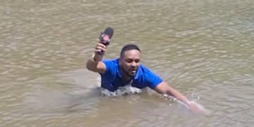 El periodista encontró el cuerpo de la niña en directo.