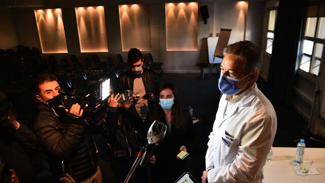 Cirugía del gobernador Juan Schiaretti Parte médico y conferencia de prensa en el Sanatorio Allende.