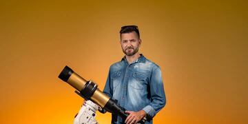 Un telescopio desarrollado por Eduardo Schaberger Poupeau para capturar fotografías solares. (Foto: Gentileza)