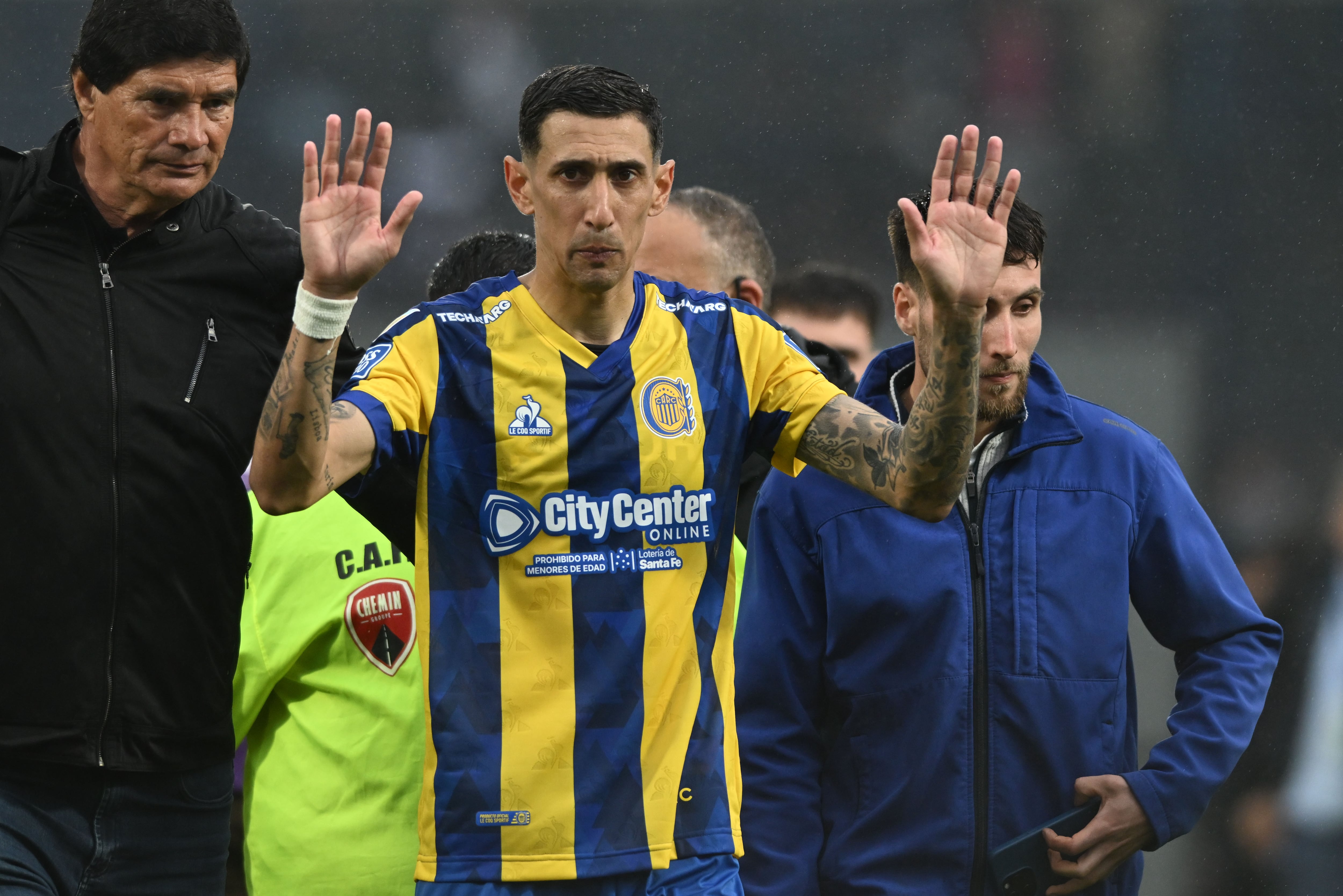 Di María y su gol ante Gimnasia para Rosario Central. (Fotobaires).