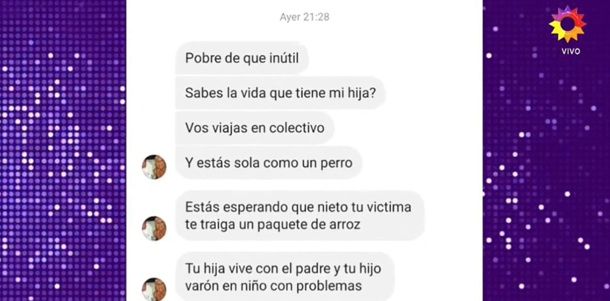 Los escandalosos mensajes de la mamá de Yanina Latorre a Fernanda Iglesias